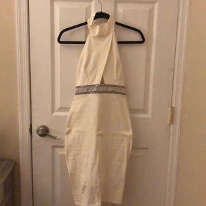 Gently worn winter white strapless dress 👗